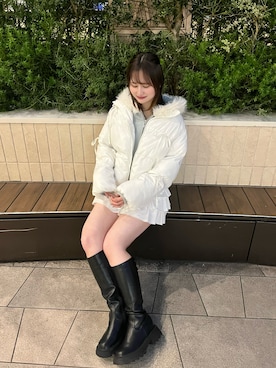 「アイテム（ダウンジャケット/コート）」を使った、aoi0oliveさん（レディース・159cm・20代）の秋コーディネート