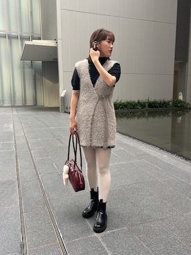 「nomnom（ノムノム）のアイテム」を使った、Mさん（レディース・158cm）の秋コーディネート
