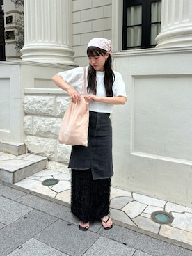 「アイテム（スカート）」を使った、Mさん（レディース・158cm）の夏コーディネート