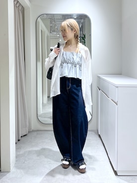 「FREE'S MART（フリーズマート）のスタッズサンダル（サンダル）」を使った、Ayanaさん（レディース・155cm）の春コーディネート