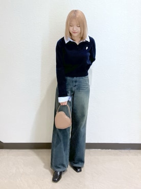 「FREE'S MART（フリーズマート）のアイテム（シューズ）」を使った、Ayanaさん（レディース・155cm）の冬コーディネート