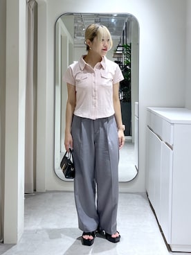 「FREE'S MART（フリーズマート）のアイテム（サンダル）」を使った、Ayanaさん（レディース・155cm）の夏コーディネート