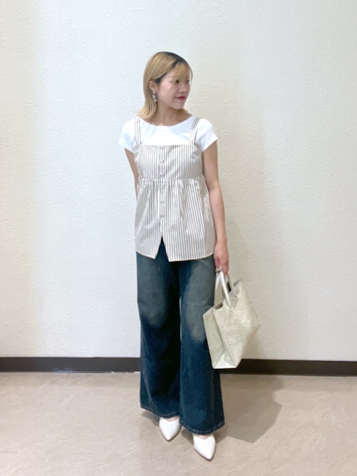ワイドデニムパンツ　０サイズ 3サイズ展開XS-L】サイドパネルヴィンテージライクワイドデニム