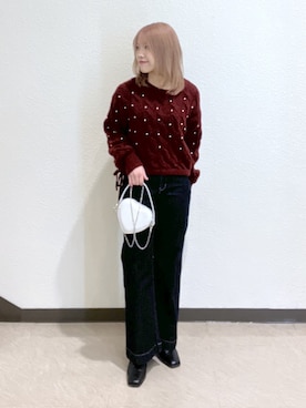 「FREE'S MART（フリーズマート）のアイテム（シューズ）」を使った、Ayanaさん（レディース・155cm）の冬コーディネート