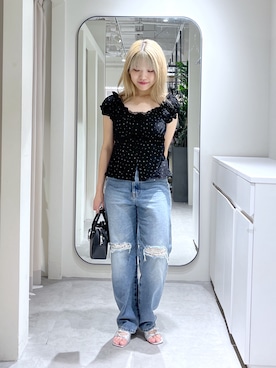 「FREE'S MART（フリーズマート）の◆ミニバックルサンダル（サンダル）」を使った、Ayanaさん（レディース・155cm）の夏コーディネート