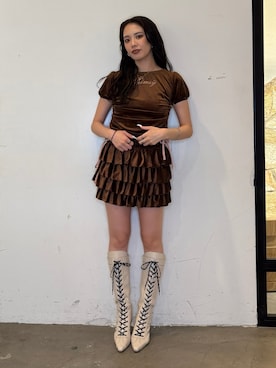 「ロングブーツ」｜NAGISAさん（レディース・162cm）の夏コーディネート
