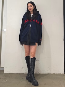NEWERA×jouetie ZIPフーディ　パーカー　ネイビー NEW ERA?×jouetie】ZIPフーディ｜ジュエティの通販｜&mall