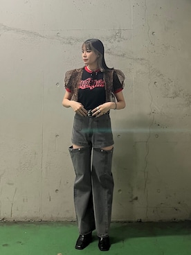 「y2k」｜「アイテム（ベルト）」を使った、NAGISAさん（レディース・162cm）の夏コーディネート