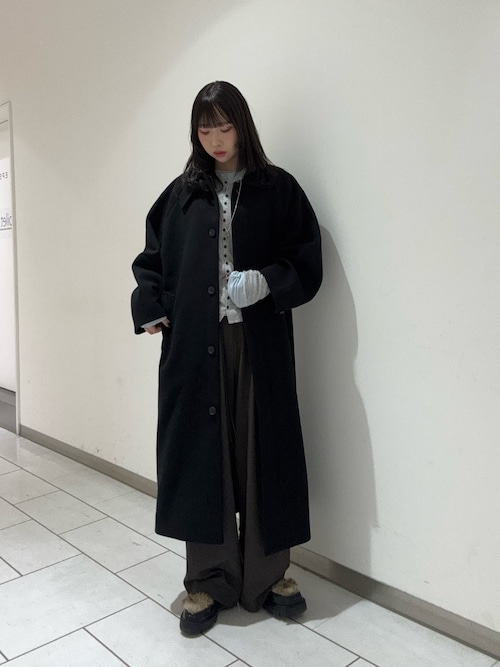 セール】ステンカラーコクーンロングコート（ステンカラーコート