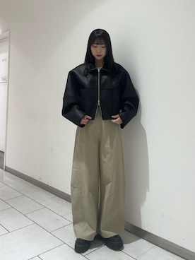 「KBF（ケイビーエフ）のリバーシブルボアジャケット（その他アウター）」を使った、gyouza17さん（レディース・163cm）の秋コーディネート