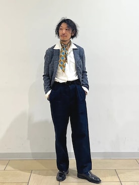 「SHIPS（シップス）のアイテム（ジャケット/アウター）」を使った、中瀬さん（メンズ・166cm）の春コーディネート