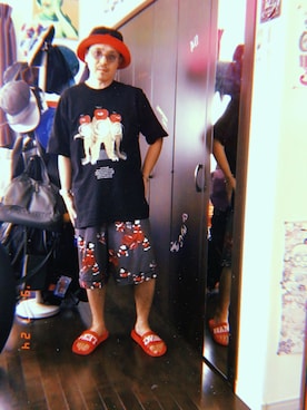 「GU（ジーユー）のアイテム」を使った、DJ音霊さん（メンズ・168cm）の夏コーディネート