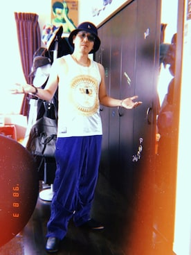 「AMBUSH（アンブッシュ）のアイテム」を使った、DJ音霊さん（メンズ・168cm）の夏コーディネート