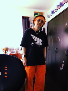 「アイテム（ハンチング/ベレー帽）」を使った、DJ音霊さん（メンズ・168cm）の夏コーディネート