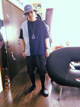 「アイテム（デジタル腕時計）」を使った、DJ音霊さん（メンズ・168cm）の夏コーディネート