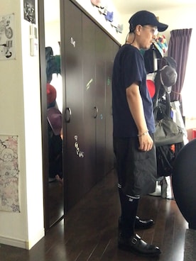「アイテム（メガネ）」を使った、DJ音霊さん（メンズ・168cm）の夏コーディネート