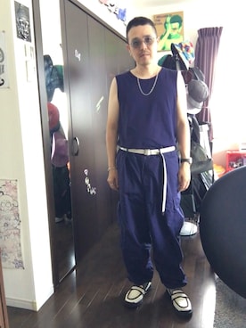 「アイテム（イヤーカフ）」を使った、DJ音霊さん（メンズ・168cm）の夏コーディネート