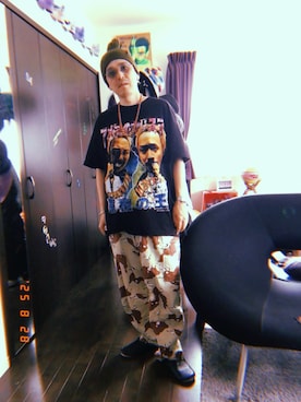 「アイテム（ニットキャップ/ビーニー）」を使った、DJ音霊さん（メンズ・168cm）の夏コーディネート