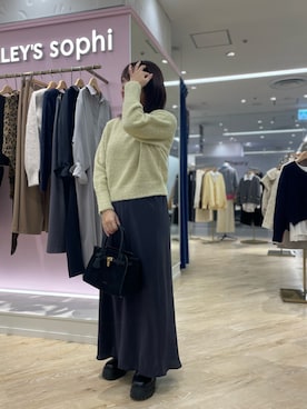 「アイテム（トートバッグ、ブラック系）」を使った、yamamotoさん（レディース・160cm）の冬コーディネート