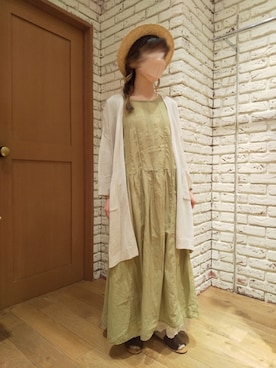 「Samansa Mos2（サマンサ モスモス）のセパレートサンダル（サンダル）」を使った、Yu-kaさん（レディース・152cm）の夏コーディネート