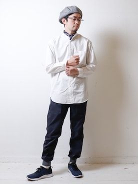 「ECOALF（エコアルフ）のアイテム」を使った、べーやんさん（メンズ・170cm）の春コーディネート