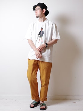 「Arvor Maree（アルボーマレー）のアイテム」を使った、べーやんさん（メンズ・170cm）の夏コーディネート