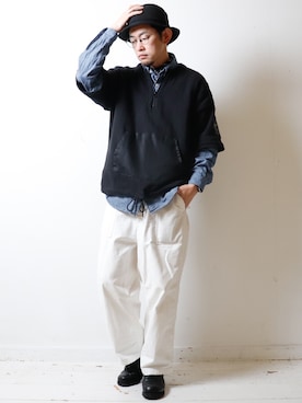 「WILD THINGS（ワイルドシングス）のアイテム（スウェット）」を使った、べーやんさん（メンズ・170cm）の秋コーディネート