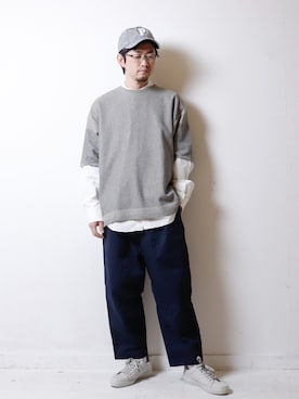 「MXP（エムエックスピー）のアイテム」を使った、べーやんさん（メンズ・170cm）の春コーディネート