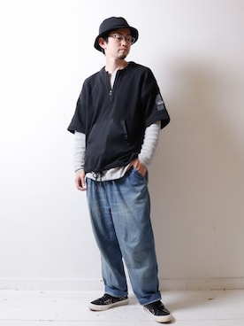 「WILD THINGS（ワイルドシングス）のアイテム（スウェット）」を使った、べーやんさん（メンズ・170cm）の春コーディネート