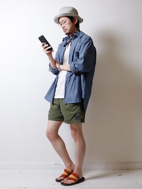 「freewaters（フリーウォーターズ）のアイテム」を使った、べーやんさん（メンズ・170cm）の夏コーディネート