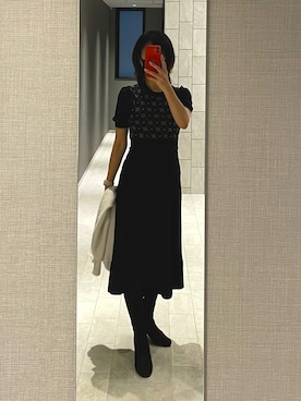 「オフィス」｜「アイテム（ブーツ）」を使った、ondoruさん（レディース・163cm）の冬コーディネート