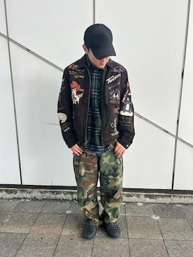 「アイテム（ブルゾン）」を使った、りょーさん（メンズ・178cm）の夏コーディネート