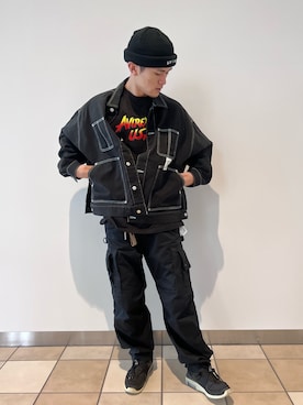 「AVIREX（アヴィレックス）のアイテム（カバーオール）」を使った、りょーさん（メンズ・178cm）の秋コーディネート