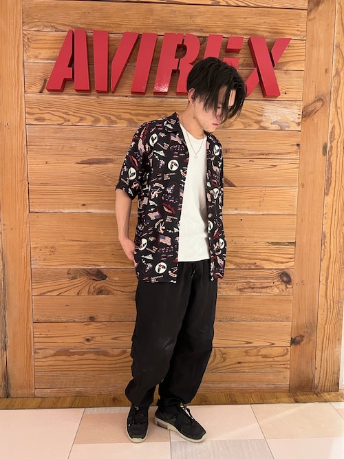 【6143501】AVIREX デイリー Vネック 半袖 Tシャツ