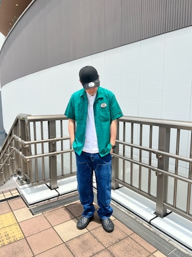 「AVIREX（アヴィレックス）のアイテム（パンツ）」を使った、りょーさん（メンズ・178cm）の夏コーディネート