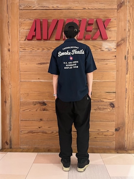「AVIREX（アヴィレックス）のアイテム（アクセサリー）」を使った、りょーさん（メンズ・178cm）の夏コーディネート