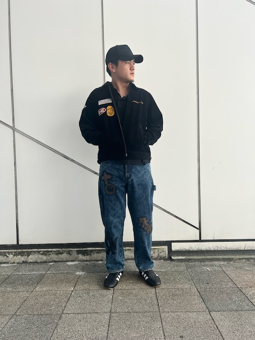 LEATHER PATCH DENIM PANTS / レザーパッチ デニムパンツ / AVIREX