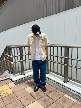 「AVIREX（アヴィレックス）のアイテム（パンツ）」を使った、りょーさん（メンズ・178cm）の夏コーディネート