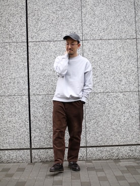 「アイテム（スウェット）」を使った、ショウタさん（メンズ・172cm・30代）の春コーディネート