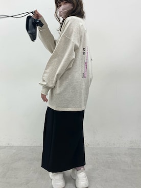 「NUN（エヌユーエヌ）のアイテム」を使った、くぼちゃんさん（レディース・152cm）の春コーディネート