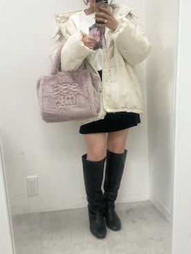 「one after another NICE CLAUP（ワンアフターアナザーナイスクラップ）のアイテム（スウェット）」を使った、くぼちゃんさん（レディース・152cm）の秋コーディネート