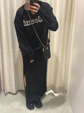 「スリットワンピース」｜くぼちゃんさん（レディース・152cm）の秋コーディネート