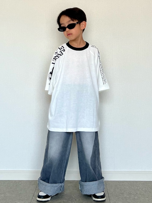 PAIRMANON STREET】半袖 袖プリント ラグラン ビッグ Tシャツ(T PAIRMANON STREET】半袖 袖プリント ラグラン ビッグ Tシャツ(T