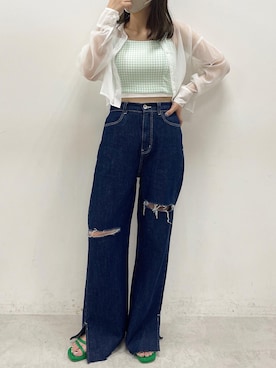 mahoさん（レディース・163cm）の夏コーディネート