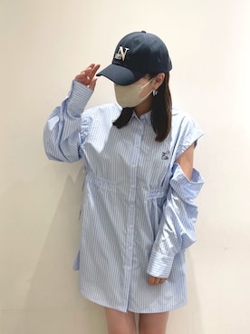 「NUN（エヌユーエヌ）のアイテム」を使った、mahoさん（レディース・163cm）の夏コーディネート