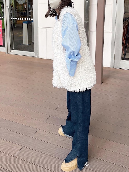 【今週だけの限定値下げ】ELLIE 新品•未使用 ベアドレス (GLAY) Oggiコラボ 2Wayストレッチツイル ベスト チャコールグレー