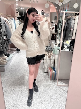「one after another NICE CLAUP（ワンアフターアナザーナイスクラップ）のアイテム（その他アウター）」を使った、川中愛菜さん（レディース・160cm）の冬コーディネート