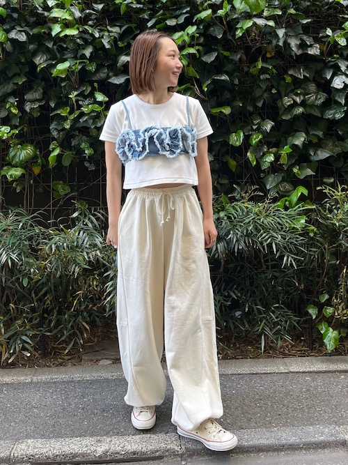 ungrid デニムビスチェ　SとM どちらも有 セール】フリルデザインデニムビスチェ（キャミソール）｜Ungrid