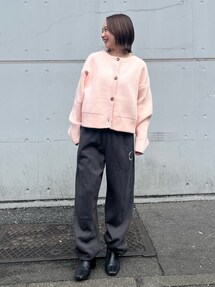 km1214ay⭐︎2/15までお取り置きUngrid⭐︎アンゴラカーデ Ungrid（アングリッド） カーディガン アンゴラ混ジップニットカーデ