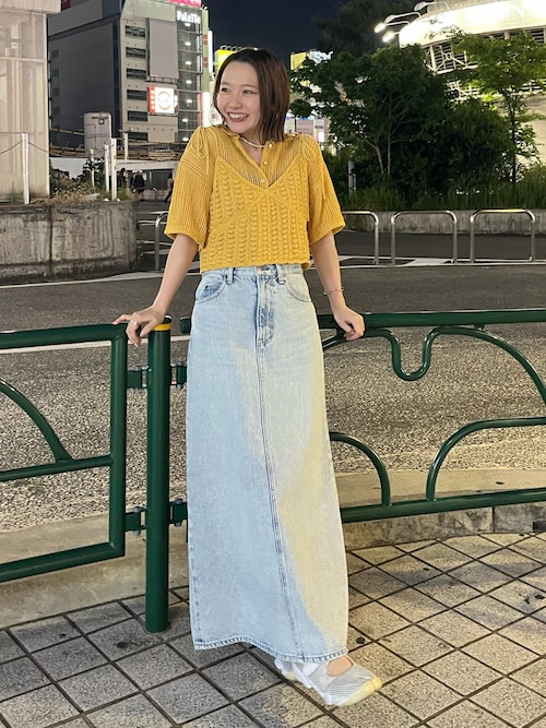 デニムロングスカート　リメイク リメイクデニムロングスカート｜INGNI(イング) 公式通販｜INGNI
